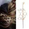 Hair Clips Barrettes Accessory Bee And Honeycomb Fork Hairpins Knotwork Hairpin For Women Girl Honeybee Jewelry Metal Drop Delivery Ha Otyib