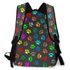 Mochila casual saco de viagem colorido animal imprime escola moda ombro para adolescente bagpack