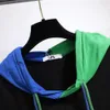 T-shirt à manches courtes à capuche d'été pour femmes de grande taille Buste 157cm 6XL 7XL 8XL 9XL 10XL Lâche Colorblock Graffiti Top 3 Couleur 150Kg Q5oS #