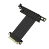 Computer Cables GPU Extension Cord PCI-E3.0 8X To 16X Flexible Cable For Expansion Port Adapter 90 Degrees