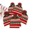 Gorro / Gorros de calavera Invierno Hombres Mujeres Gorro cálido Verde y rojo Copo de nieve Parejas Sombrero acanalado Grueso de punto Regalo de Navidad Entrega de gota DHBTB