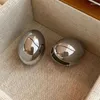 Boucles d'oreilles Punk lisse ronde grande boule en métal pour femmes, classique Vintage couleur or percé Steampunk bijoux vente en gros