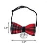 Dog Collars Pet Christmas Party Dress Up For Accessories Triangular Binder Necklace Cute Animals In Red