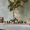 Ljusstakar Julfödelse adventshållare inomhus öppen spis dekoration järnkonst tealight votive crown candlestick kontor heminredning