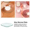 Dekorativa figurer Lampa Essential Oil Plate Dish Glass Bladmaskin Uppvärmning stor lotus rökelse N5O0