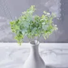 Fleurs décoratives 10 pièces décoration de plante artificielle maison feuilles simulées papillon herbe bureau bureau fête faveur en plastique fausses tiges fausses