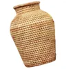 Vasos Rattan Vaso Rústico Fazenda Tecido Estilo Country Planta Flor Cesta Decorativa Titular Boho Home Decor