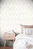Papier peint et bâton de bande moderne papier peint beige blanc de contact blanc amovible de papier peint auto-adhésif amovible pour décoration de maison de salon