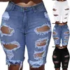 Jeans da donna Pantaloni con foro elastico in denim Pantaloncini corti con leggings strappati Plus Size Slim Vintage Y2k Style Streetwear