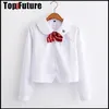 Sakura broderi japansk studentflicka skola jk enhetlig topp medelhögskolan uniform LG Kort ärm Sailor Suit Shirt N67W#