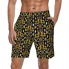 Shorts masculinos colorido placa verão animal impressão moda calças curtas homens correndo design respirável troncos de natação