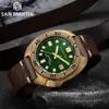 San Martin Abalone Bronze Diver montres hommes montre mécanique lumineux résistant à l'eau 200 M bracelet en cuir élégant Relojes 210728281r