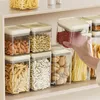 Storage Bottles Easy Access Food Container Grade Square Sealing Jar Moisture-proof For Kitchen Pressing Refrigerator