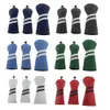 3pcs Golf Headcover NO. 13 5 Driver Wood Head Cover with No. Tag Waterproof Golf Head Cover 1 3 5 UT Golf Club Head Covers 240323