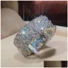 Anneaux de mariage de haute qualité Moissanite diamant pierres précieuses pour femmes hommes incrustation Mosan bague Cz Zircon amoureux cadeaux de fête de fiançailles Fine Dr Otieo