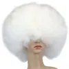 Wigs qqxcaiw Short culry cosplay party wig red green puprle pink Black Blue Blue White Brown Blonde Dance Afro Wigs Synthetic