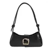 Evening Bags Smooth Shoulder Bag Korean Style Faux Leather For Women With Adjustable Straps Capacity Chic Glossy Finish
