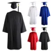 1 Set Academic Costume Soft Graduati GOWN V Neck Pretty 2023 High School Bachelor Academic Dr School Supplies M8RK#