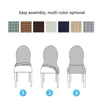 Chair Covers Retro Home Round Back Cover Polar Fleece Slipcovers Protector For Room Kitchen El Banquet