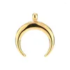 Pendant Necklaces 5pcs Stainless Steel Moon For Necklace Delicate Half Horn Charm Simple Crescent DIY Jewelry