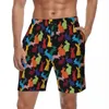 Herren Shorts Buntes Brett Sommer Tierdruck Mode Kurze Hosen Männer Laufen Atmungsaktives Design Badehose