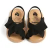 Sandaler Baby Girl Summer Sandals Cute Toddler Spädbarn Solid Color Ruffle Flats Non-Slip Soft Sole First Walkers 240329