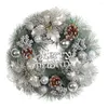 Decorative Flowers Christmas Wreath Outdoor Bedroom Decoration Holiday Wreaths Glittery Letter Sign Flower For Indoor/outdoor Windows