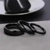 Wedding Rings Tigrade Ceramic Brushed Black Ring For Men Women 4/6/8mm Width Tendy Male Wedding Ring Matte anillos mujer Plus Size 24329