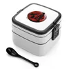 Dinnerware Kanji Bento Box Portable Lunch Wheat Straw Storage Container Japan Japanese Shinobi Budo Bushido Ronin Katana Sword