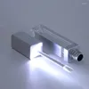 Bottiglie di stoccaggio Bottiglie vuote per trucco fai da te Bottiglia per lucidalabbra Tubo quadrato nero/argento con specchio luminoso a LED Labiale Glair 7,5 ml