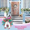 Decorative Flowers Easter Decorations Wreath Electric Front Door BuEars Handmade With Swinging Legs Without