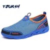 Walking Shoes TOURSH Comfortable Mens Summer Breathable Slip On Sport Sneakers Beach Water Outdoor Men Athletic