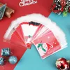 Gift Wrap 100pcs Christmas Bags Candy Cookie Self-Adhesive Packaging Biscuit Snack Baking Bag Navidad Year Party Xmas Supplies