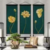 Tapestries Chinese Zen Hanging Cloth Painting Lotus Background Bedroom Decorative Tapestry Fabric Wall LF343