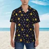 Chemises décontractées pour hommes Golden Sun Beach Shirt Hommes Rose Swirls Summer Motif à manches courtes Lâche Oversize Blouses Cadeau