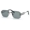 Lunettes de soleil 2024 sans monture carrée femmes hommes alliage cadre nuances classique vintage lunettes solaires UV400