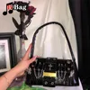 Y2k mulheres menina vintage um ombro axilas sacos harajuku senhoras legal tendência punk metal menger bolsa bolsa tote a1lM #