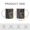 Mugs York City Dark Map White Mug 11Oz Funny Ceramic Coffee Tea Milk Cups Nyc Usa Metro Plan Schema