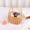 straw Tote Bags for Women Rattan Handmade Woven Purses and Handbags Ladies Beach Basket Hand Bags j8XE#