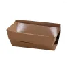 Dostępne zastawy obiadowe 5 szt. Papierowy papierowy taca Kraft Coatt Boat Shape Snack Otwarte pudełko francuskie frytki kurczak 20 x 6 3 cm dostawa upuszcza H OTNXS