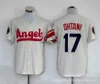 Maillot de baseball des Angels brodé Angeles27 truite17 OHTANI numéro sélectionné