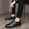 Zapatos casuales 2024 con cordones para hombre, zapatos cómodos para caminar, zapatos Oxford de cuero genuino para hombre, clásicos para boda