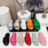 Woman Designer Slippers flip flop platform beach sandale Slipper Double casual outdoor shoe flat heel bread quilted leather man slide loafer summer Sanda