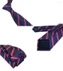 Bow Ties Fashion Mens Tie 8cm Silk Neckwear Jacquard Woven Classic Floral Neck For Men Formal Business Wedding Party Groom Slips