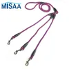 Collares para perros cómodos en la mano cuerda de tracción multicabezal suministros redondos correa ligera fuerte y Flexible cables largos