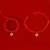 Halsbanden Huisdier Rode Touw Kraag Met Cartoon Chinese Stijl Draak Hanger Niet-vervagende Verstelbare Lengte Ketting Benodigdheden