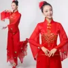 Ancient Women Chinese Tradeitial Folk Dance Fan Costume Costumes Yangko For Woman Natial Yangge Dances Natial Clothing Dres L0i8#