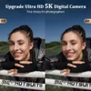 Fånga fantastiska foton och videor med vår 5K digitalkamera - autofokus, 48MP, Vlogging, Selfie Cameraake, Flash, Viewfinder, 16x Digital Zoom, Compact Video Camera