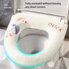 Toalettstol täcker anka täcker söt vit dämpad lock med handtag maskin tvättbar stretchbar tjockare enkel installation