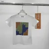 Marca bebê camiseta crianças roupas de grife criança camiseta tamanho 100-150 cm padrão alfabeto meninas meninos manga curta camisetas 24mar